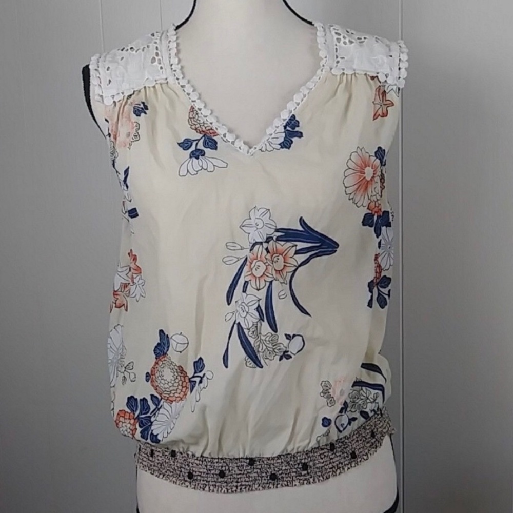 Leifnotes Anthropologie Floral Mix Print Blouse